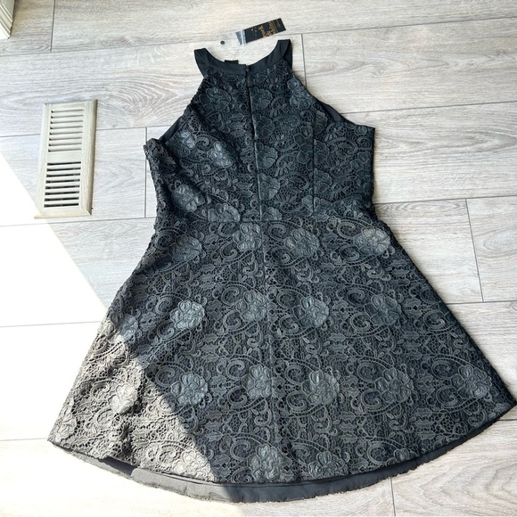 NWT Rock & Shine Black Lace Halter Neck Flared  Dress - Picture 13 of 15